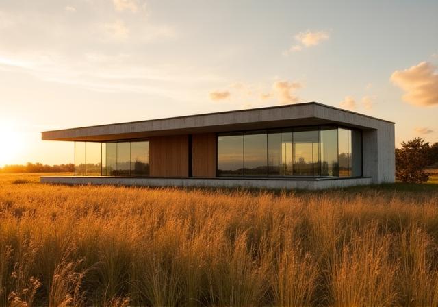 Minimalistyczny dom jednorodzinny pasywny
